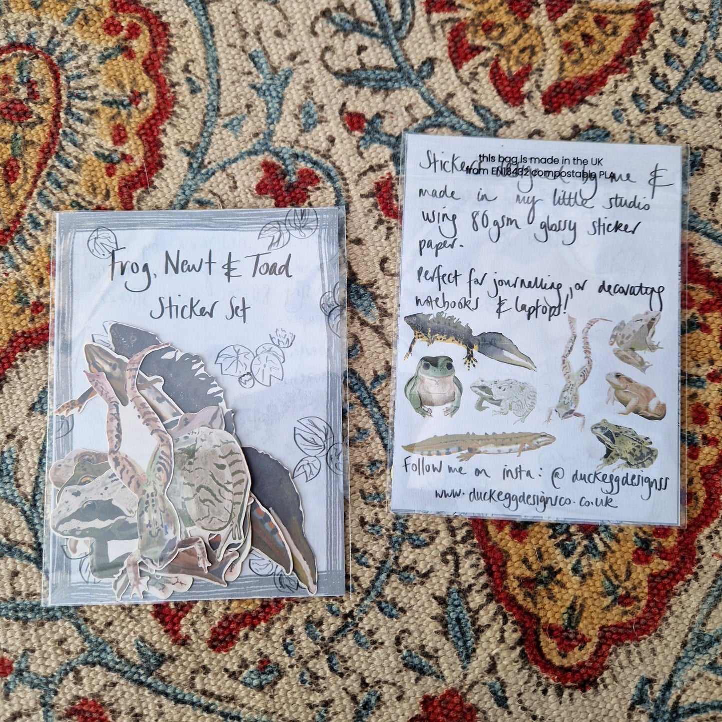 Frog, Newt & Toad Sticker Set