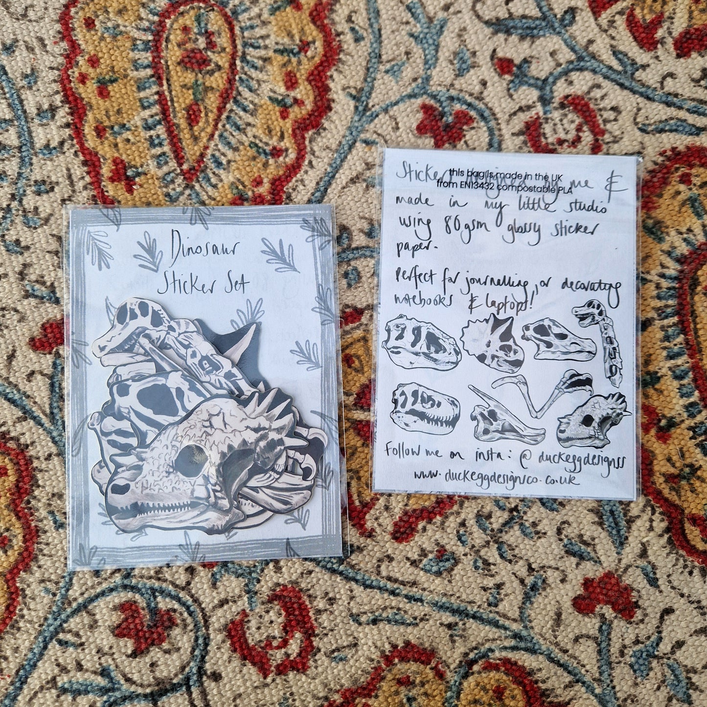 Dinosaur Glossy Loose Sticker Set