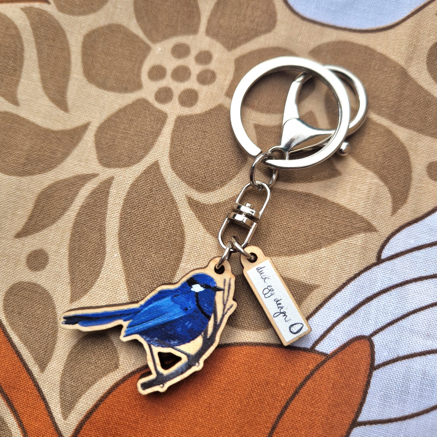 Fairy Wren Sustainable Wood Keyring