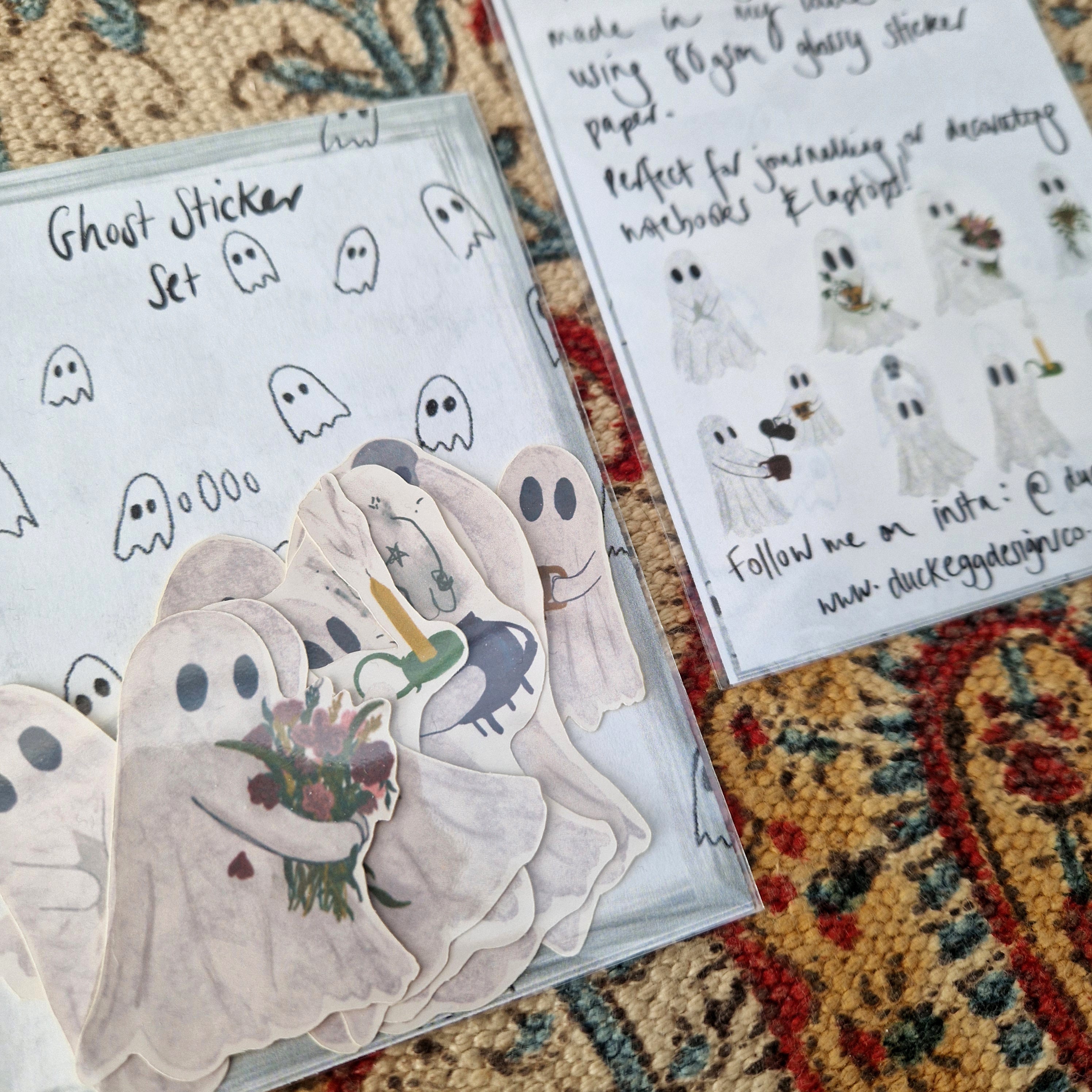 Off Ghost Sticker Ghosts Sticker Set Loose Sticker Pack – Duck Egg Designs