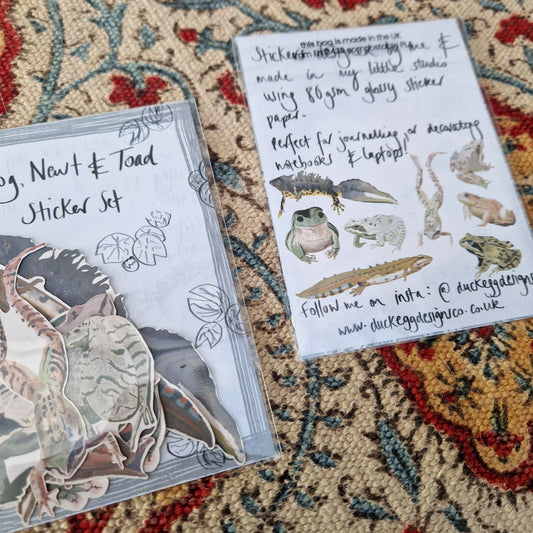 Frog, Newt & Toad Sticker Set
