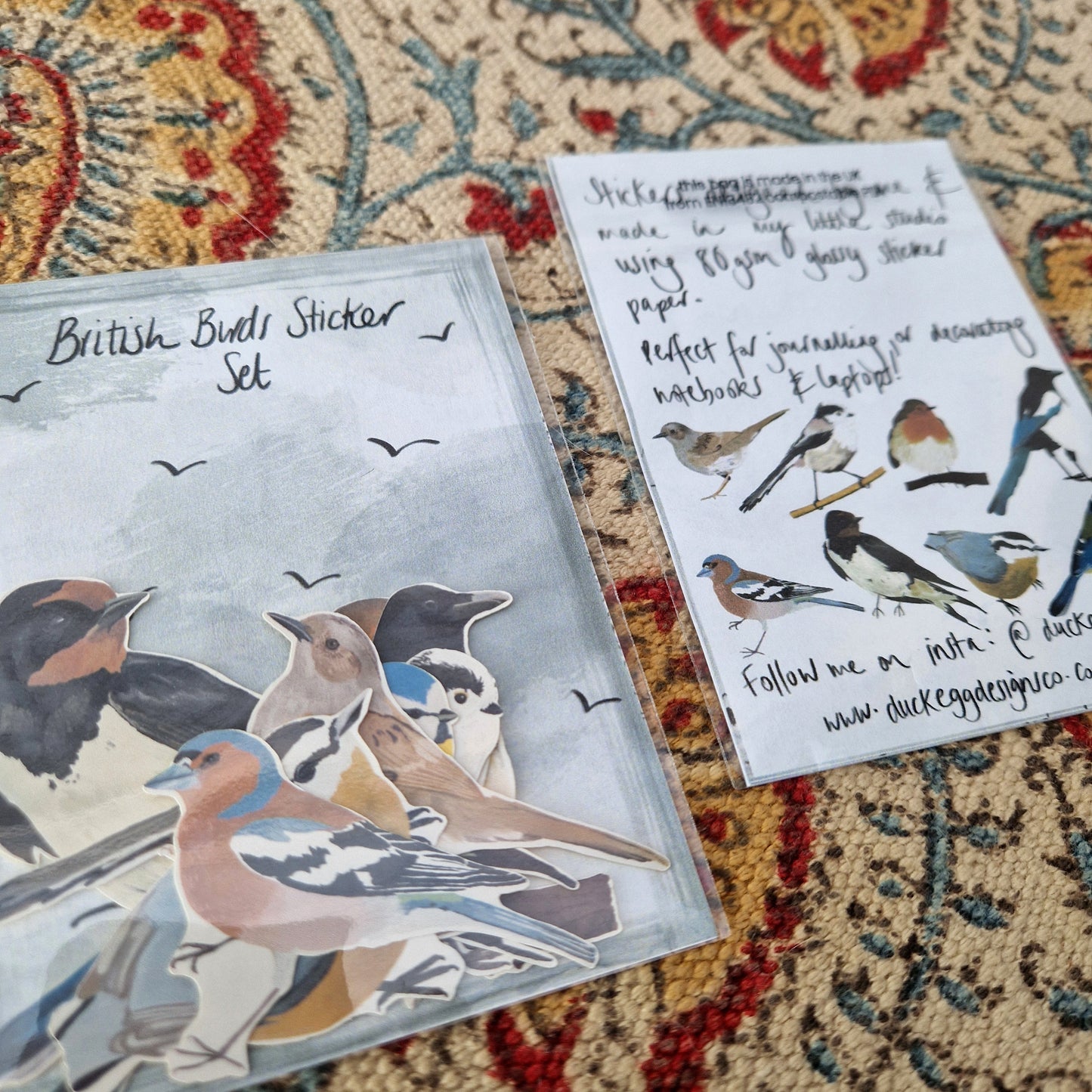 British Birds Loose Sticker Set Pack