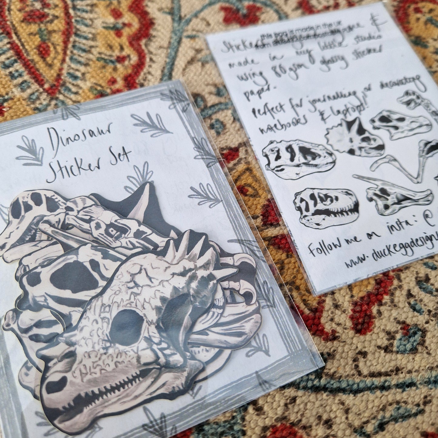 Dinosaur Glossy Loose Sticker Set