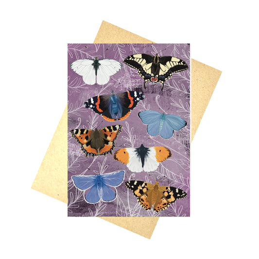 British Butterflies Colourful Blank Inside Card