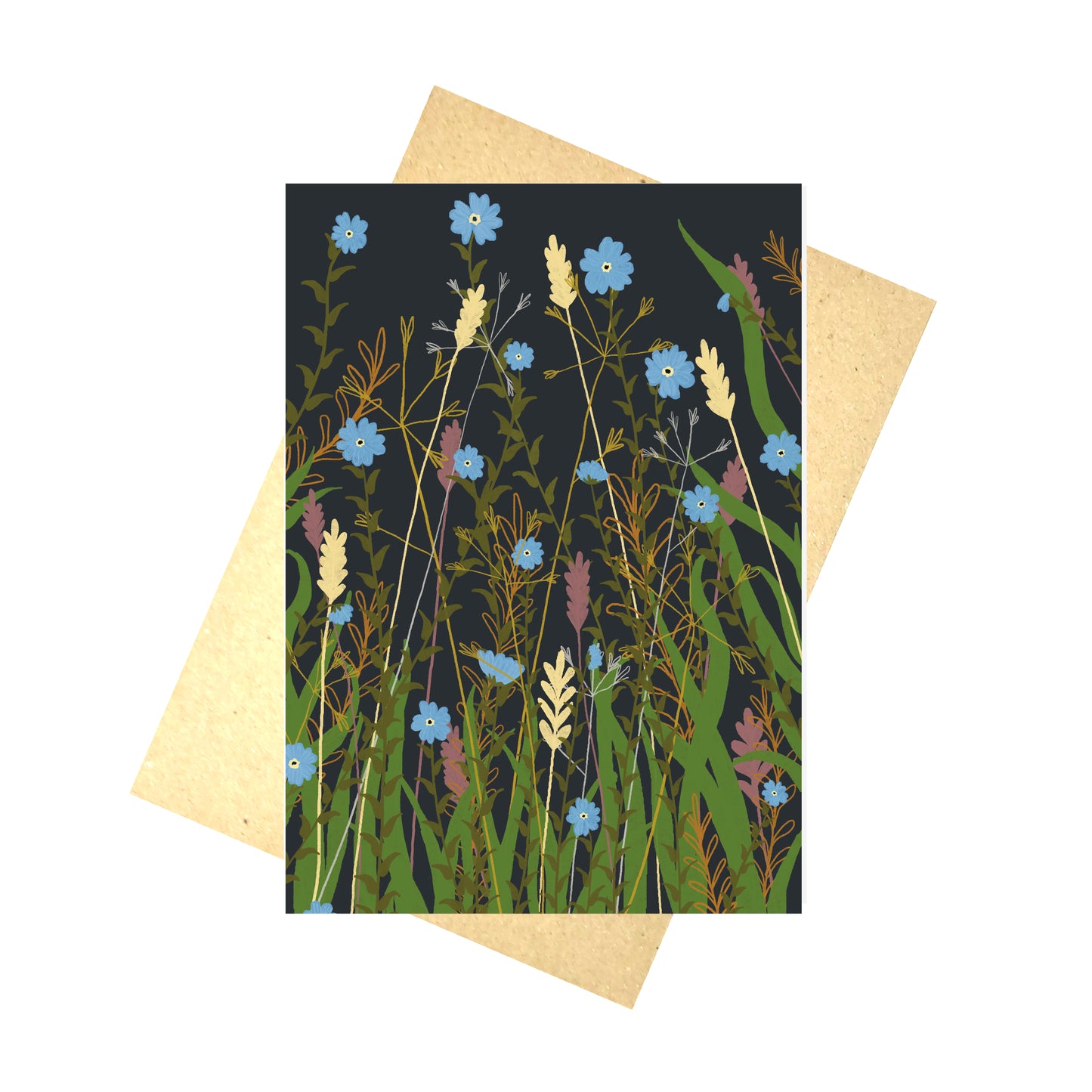 Forget-me-not Flower Field Wildflowers Greetings Card