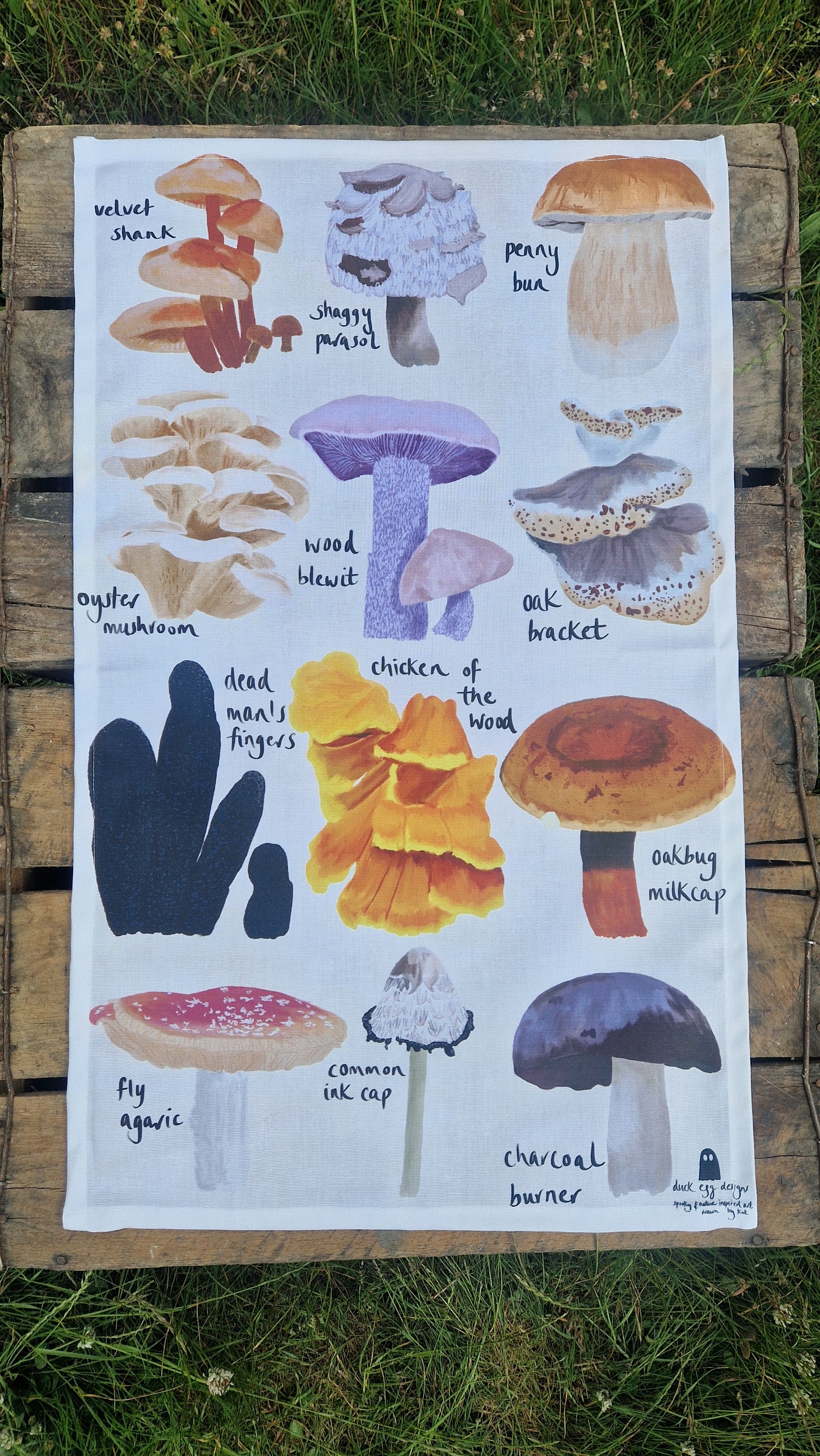 British Fungi Cotton Tea Towel