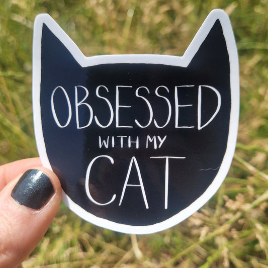 Obsessed With My Cat Vinyl Sticker
