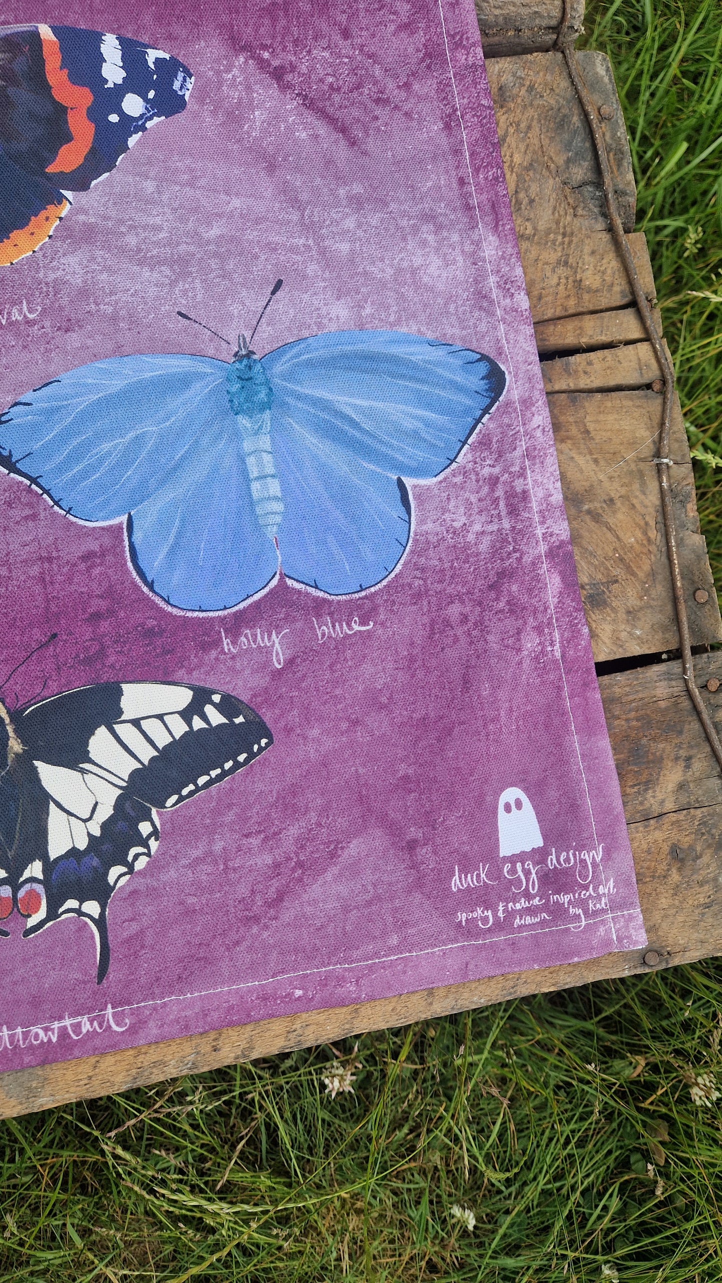 British Butterflies Colourful Cotton Teatowel
