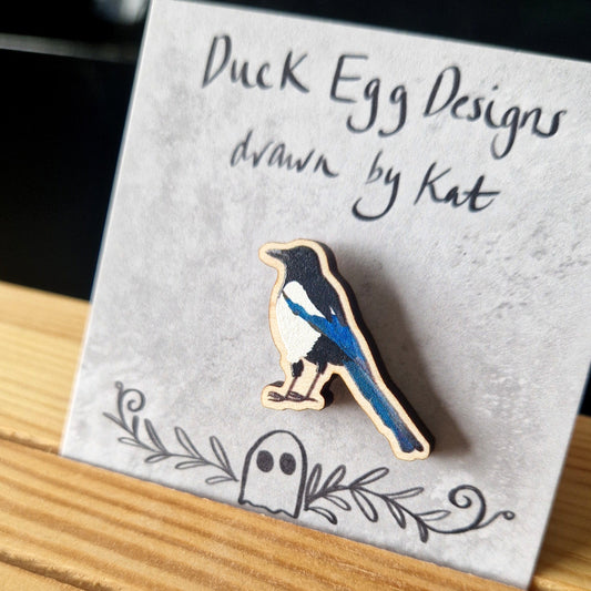 One For Sorrow Magpie Mini Pin