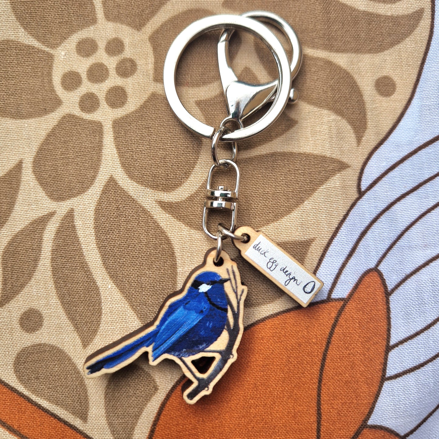 Fairy Wren Sustainable Wood Keyring