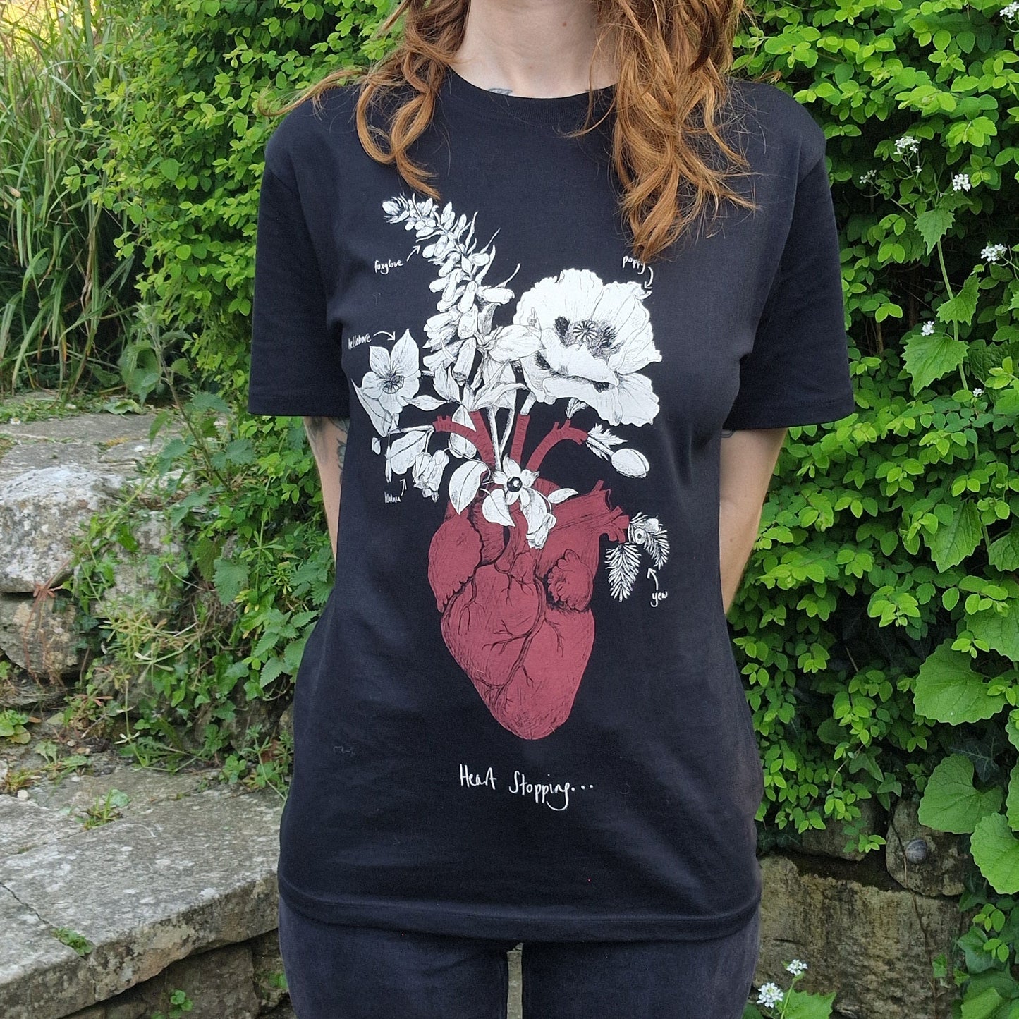 Heartstopping....Anatomical Heart And Poisonous Plants Eco-Friendly T-shirt