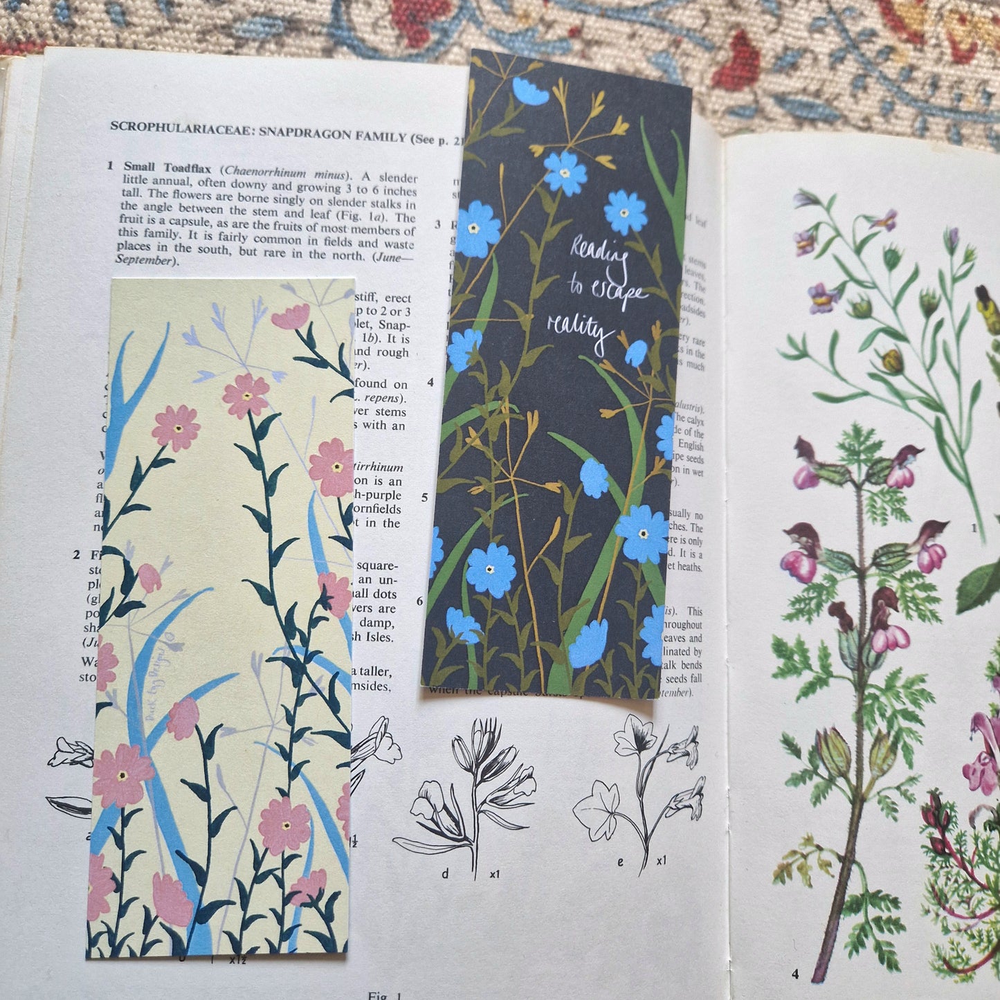 Reading To Escape Reality Forget-me-not Eco-Friendly Paper Bookmark